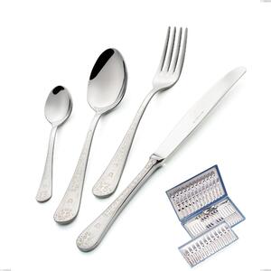 Servizio di posate 75 pezzi in astuccio regalo Hermitage, Acciaio lucido 18.10 (AISI304), spessore 2.5 mm