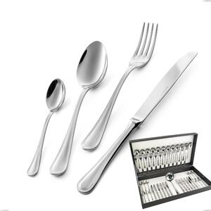 Servizio di posate 75 pezzi in astuccio regalo coltello economico Impero, ACCIAIO INOX 18.10(AISI304), spessore 2.5 MM