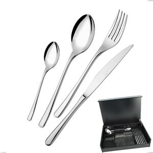 Servizio di posate 51 pezzi in astuccio di legno Opera, Acciaio inox 18/10 (AISI304), spessore 5.00 mm
