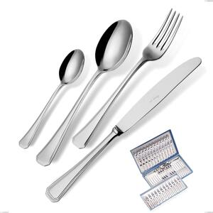 Servizio di posate 75 pezzi in astuccio regalo Savoia, Acciaio inox 18.10 (AISI304), spessore 2.5 mm
