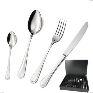 Astuccio legno 24 pezzi privilege, Acciaio inox Aisi 304 Posate Lucide, spessore 2.5 mm