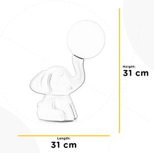 ONLI - Lampada da tavolo PORCELLANA 1xG9/6W/230V 31 cm elefante