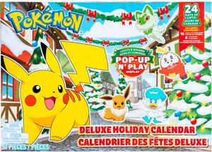 Jazwares Calendario dell'Avvento Deluxe Pokémon 2024 Versione Figure da Battaglia En/fr Taglia Unica