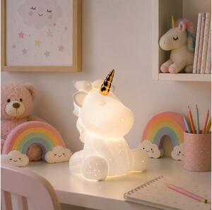 ONLI - Lampada da tavolo PORCELLANA 1xE14/6W/230V 23,5 cm unicorno