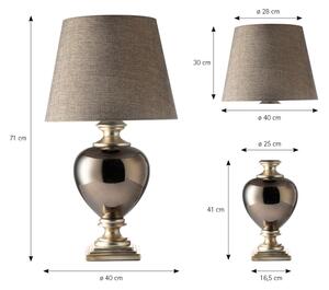 ONLI - Lampada da tavolo AMADEUS 1xE27/15W/230V grigia