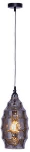 Lampada a sospensione, vetro color fumo H 120 cm, SCARLETT