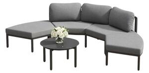 Garden Point Parana Corner 2 angoli da giardino con pouf antracite