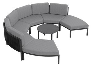Garden Point Parana Corner 4 angoli da giardino con pouf antracite