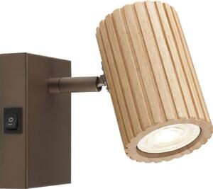 Brilliant - Faretto da parete LAKEWOOD 1xGU10/10W/230V marrone