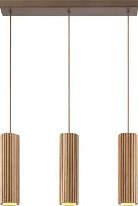 Brilliant - Lampadario a sospensione con cavo LAKEWOOD 3xGU10/10W/230V marrone