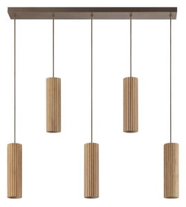Brilliant - Lampadario a sospensione con cavo LAKEWOOD 5xGU10/10W/230V marrone
