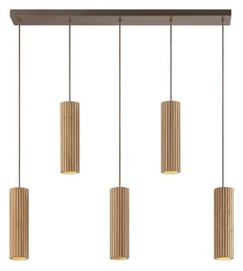 Brilliant - Lampadario a sospensione con cavo LAKEWOOD 5xGU10/10W/230V marrone