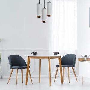 V-TAC VT-864 Lampadario portafaretto pendente in gesso grigio con bordo metallo cromato oro rosa per 1xGU10-GU5.3 - sku 3130