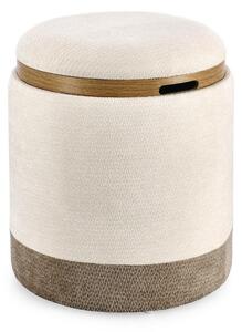 Poggiapiedi grigio/beige Deva – Bizzotto
