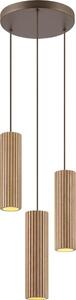 Brilliant - Lampadario su cavo LAKEWOOD 3xGU10/10W/230V diam. 28 cm marrone