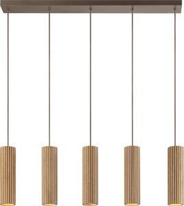 Brilliant - Lampadario a sospensione con cavo LAKEWOOD 5xGU10/10W/230V marrone