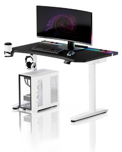 Scrivania gaming elettrica nera e bianca Diablo X-Forge 1200