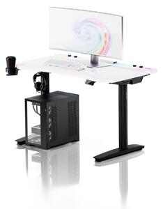 Scrivania gaming elettrica bianca e nera Diablo X-Forge 1200