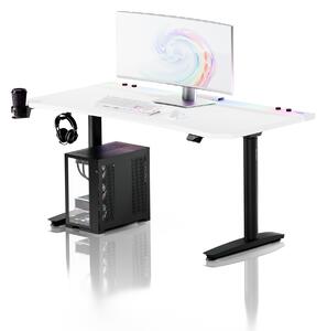Scrivania gaming elettrica bianca e nera Diablo X-Forge 1600
