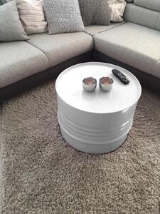 Tavolino di design Barrel Tavolino di design Barrel bianco Ø 57 cm