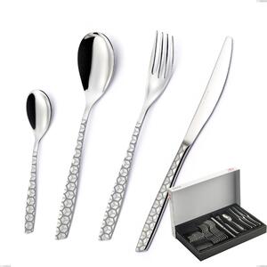 Confezione Panoramica 30 pezzi eleven exa, Acciaio inox Aisi 304 Acciaio lucido disegno laser, spessore 2.5mm- posate