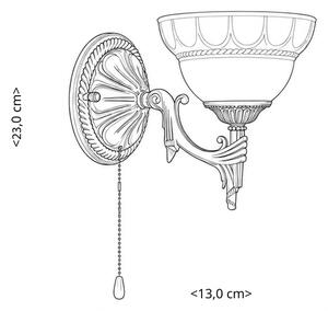 BRILAGI - Lampada da parete DAHLIA 1xE27/40W/230V in ottone