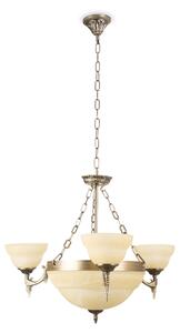 BRILAGI - Lampadario a catena DAHLIA 6xE27/40W/230V diam. 74 cm ottone