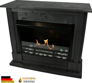 Etanolo e caminetto a gel modello Emily Deluxe Royal Nero
