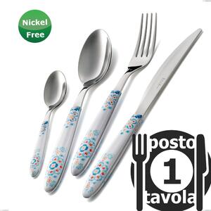 Confezione 1 posto tavola Vero Trinacria Bianco 19, Acciaio 18/0- posate