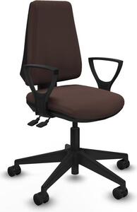 Sedia da ufficio Elche AS, marca Piqueras y Crespo, modello BFN066N, colore marrone scuro