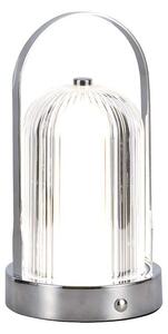 V-TAC VT-1057 Lampada LED da Tavolo 1W cct 3in1 colore cromo stile antico ricaricabile con USB C Touch Dimmerabile 12cm - 7990