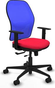 Sedia da ufficio Jorquera Piqueras y Crespo, modello 1D036N0, colore rosso