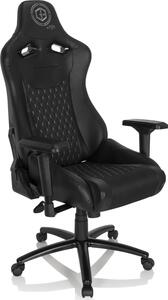 Hjh OFFICE Sedia da gioco GAMEBREAKER SX 04 Tessuto, Pelle finta Sedia da computer regolabile in altezza, sedia da ufficio con braccioli