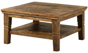 MASSIVMOEBEL24 | RODEZ #22 Tavolino da salotto in legno di mango - oliato / marrone 85x85x45