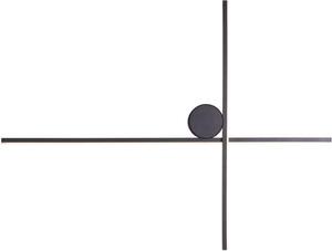 Applique LED ARNE nera 10W, bianco caldo, 650 lm, alluminio, dimensioni: 45x60x7,2 cm, IP44, Maxlight