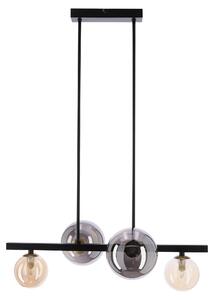 Lampada a sospensione con sfere color grafite e ambra, modello Kama nera, 4xG9x28W, metallo, dimensioni: 83x59x35 cm, IP20, Candellux