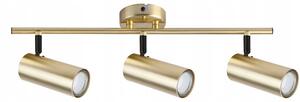 Plafoniera con paralume mobile riflettore in ottone 3x15W
