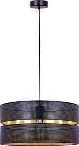 Lampada a sospensione COSMO nero-oro 1xE27x40W in tessuto, dimensioni: 100x40x40 cm, IP20, Kaja
