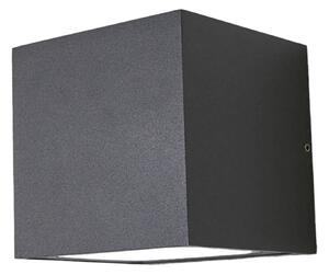 Applique da esterno Lucande LED Merjem, 12 cm, piuma d'oca, IP54