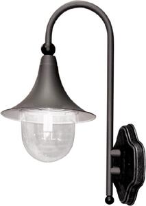 Applique da esterno BOSTON nera 1xE27x60W in metallo, dimensioni: 52x26x37 cm, IP44, Kaja