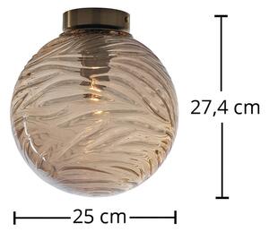 Eco-Light Plafoniera Nereide, vetro bronzo