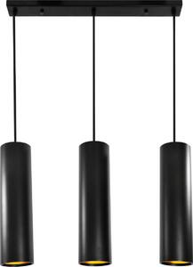 Lampada a sospensione LATI nero-oro 3xGU10x8W in metallo, dimensioni: 120x8x50 cm, IP20, Polux
