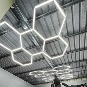 Lampada da soffitto a LED HEXAGON 168 W 4000 K 15840 lm in alluminio bianco, dimensioni: 4 x 229 x 158 cm, IP20, IdeaLED