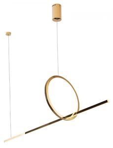 Lampadario a LED LOZANNA dorato 18W, bianco caldo 1800 lm, metallo, dimensioni: 150x100x30 cm, IP20, Maxlight
