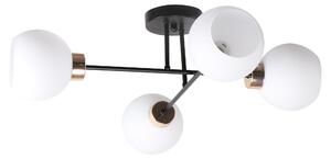 Illuminazione a soffitto AMANDA - 4xE27, 40W, nero / oro / bianco