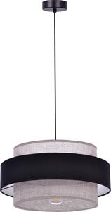 Lampada a sospensione DOKA nero-grigio 1xE27x40W in tessuto, dimensioni: 100x40x40 cm, IP20, Kaja