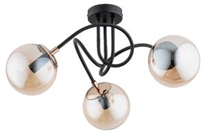 Lampada da soffitto TECTUS nero-ambra-oro 3xE14x10W in metallo, dimensioni: 27,5x48x48 cm, IP20, Alfa