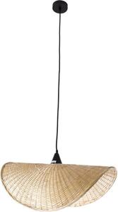 Lampada a sospensione KOSHI nera 1xE27x60W vimini / rattan / paglia dim.: 120x60x32 cm IP20 Maxlight