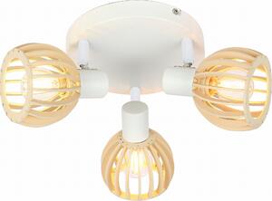 Candellux Lampada da soffitto bianca Attari per lampadina 3x E14 con base rotonda 98-68118