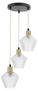 Illuminazione a sospensione GRENIKO - 3xE14, 40W, nero/oro/chiaro